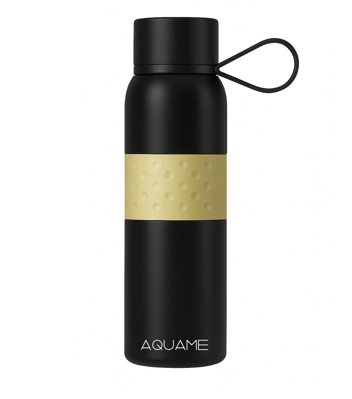 AQUAME Padel Performance Drink Bottle - Black & Gold