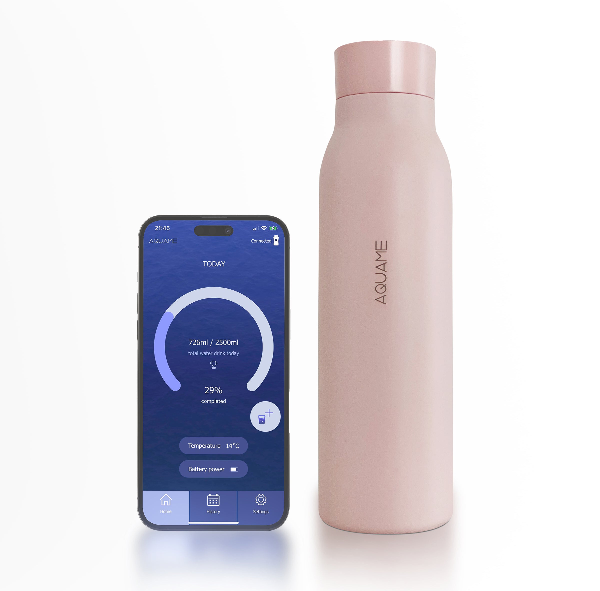 AQUAME 1.0 Smart Water Bottle Summer Pink